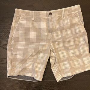 Ted Baker Men's Tan Plaid Shorts 36